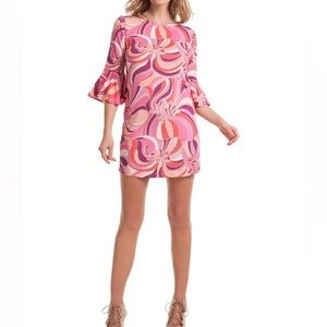 Trina Turk printed Bell Sleeve Sheath Dress
